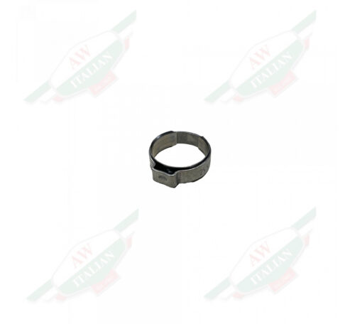 Silver metal ring on white back ground