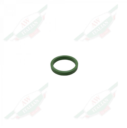 Green rubber circle with hole in the middle on white background