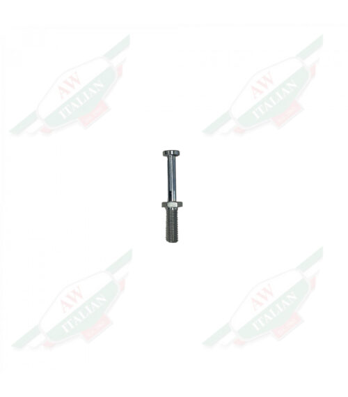 Sliver metal bolt on white background