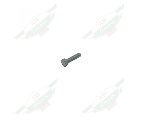 Silver metal threaded bolt on white background