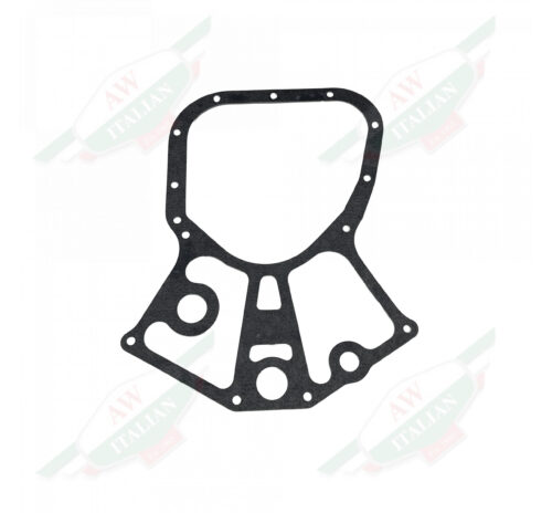 Paper thin black gasket on white background