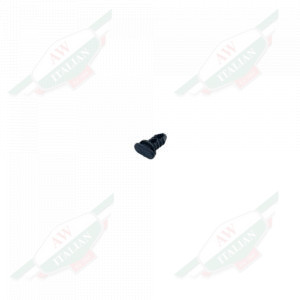Black plastic object on white background