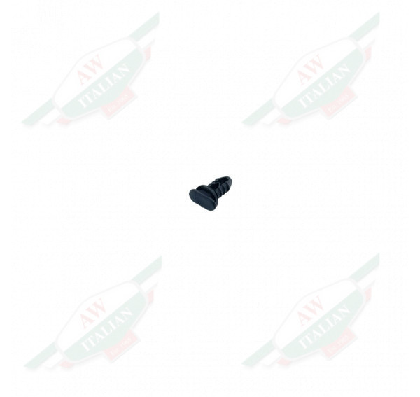 Black plastic object on white background