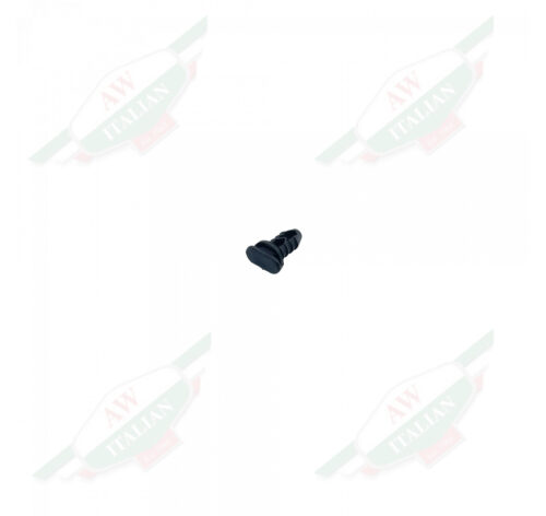 Black plastic object on white background