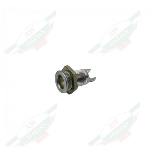 Silver metal object on white background