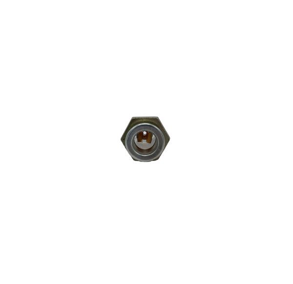 Silver metal object on white background