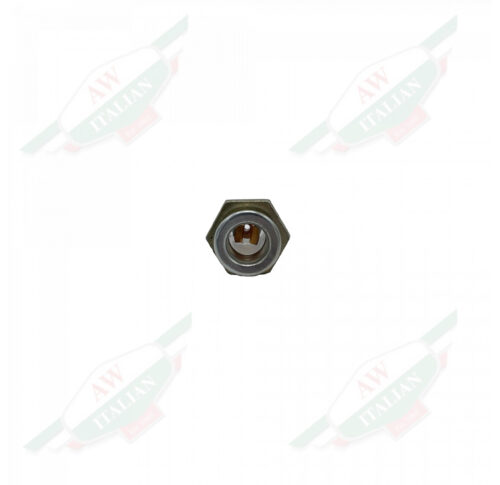 Silver metal object on white background