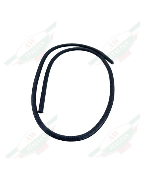 Black rubber strip on white background