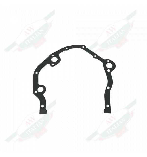 Thin black horse shaped gasket on white background