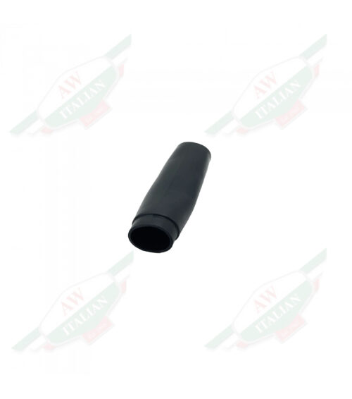 Black rubber hollow cylinder on white background