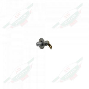 Grey metal object on white background