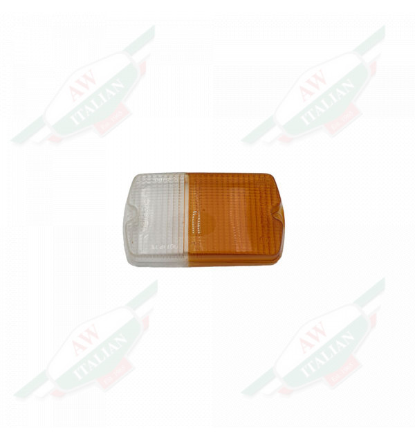 White an orange plastic rectangle on white background