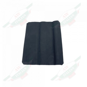 Thin black felt rectangle on white background