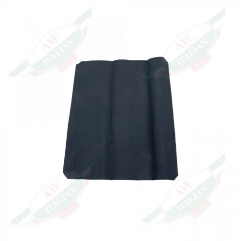 Thin black felt rectangle on white background