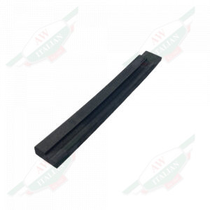 Black rubber strip on white background