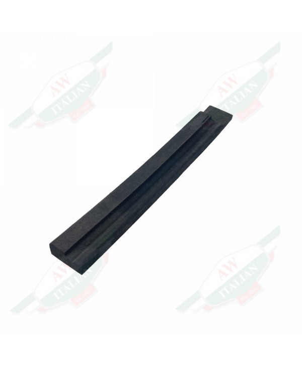 Black rubber strip on white background