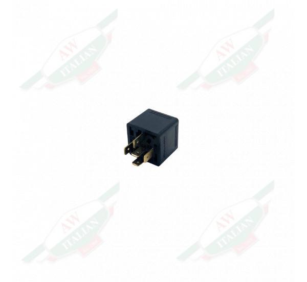 Black plastic cube with prongs on white background