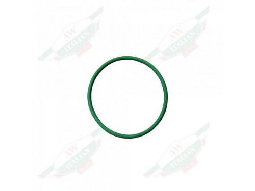 Thin rubber green ring on white background