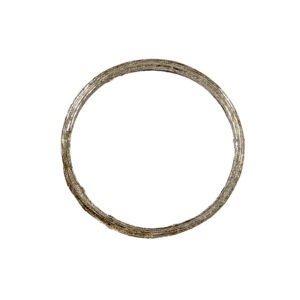 Silver circle with hole in the middle