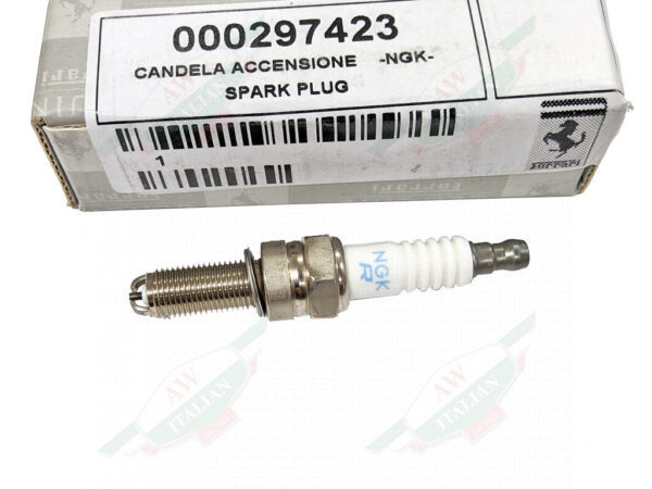 ferrari 297423 ngk spark plug silver and white with ferrari box