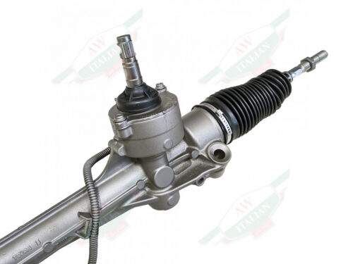 maserati 670106621 steering rack metal with black boots and electric motor