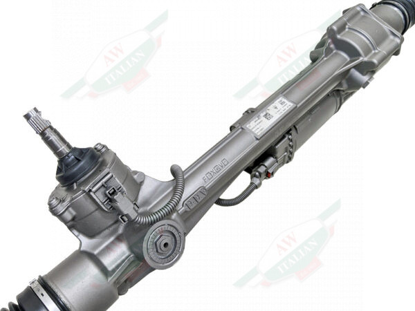 maserati 670106621 steering rack metal with black boots and electric motor