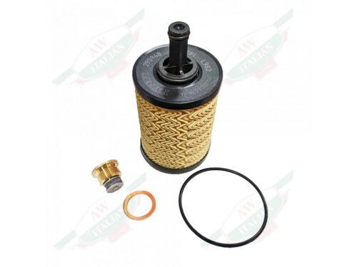 CALTOCSK2 ferrari black and yellow paper oil filter cartridge with drain plug and copper washer