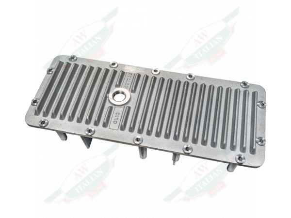 ferrari 107875 oil pan aluminum rectangle with fins