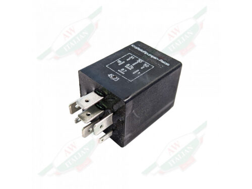 ferrari 124717 fuel pump relay black rectangular with metal pins