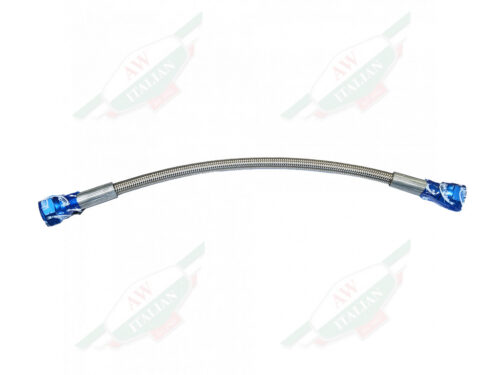 ferrari 117885 stainless braided fuel hose with blue ends