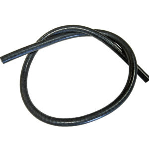 black rubber hose coiled up