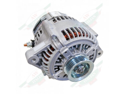 ferrari 157080 alternator grey metal with ridges and ribbed pulley