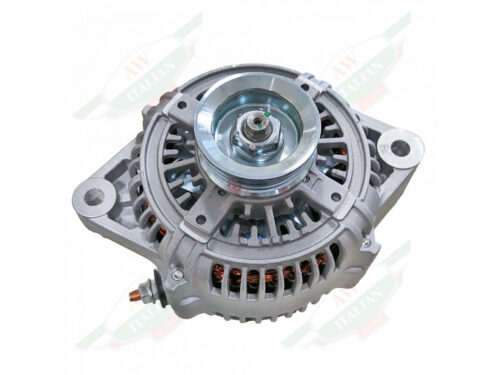 ferrari 157080 alternator grey metal with ridges and ribbed pulley