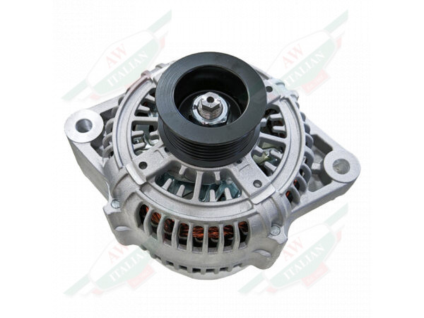 ferrari 193267 alternator grey metal with ridges and ribbed pulley