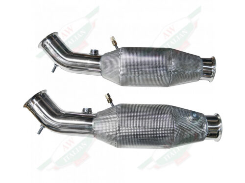 lamborghini LA0027PCSCAT catalytic converter pair silver pipes