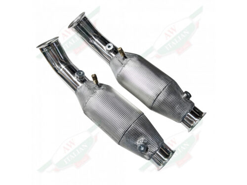 lamborghini LA0027PCSCAT catalytic converter pair silver pipes