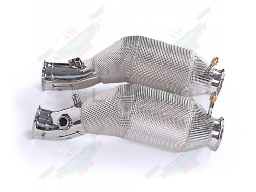 lambo LA0100CSCAT catalytic converter pair silver pipes
