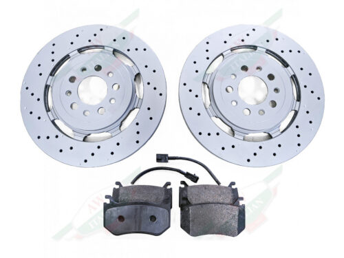 alfa 68309144AAKIT brake rotor circle discs and grey brake pads with wires
