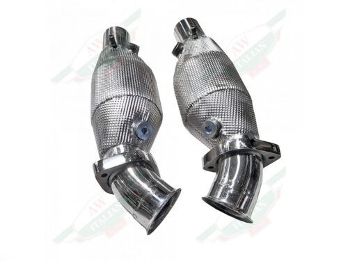 ferrari LA0107CSCAT catalytic converter pair silver pipes