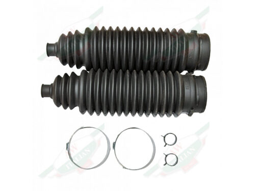 steering rack boots accordian black rubber with clamps