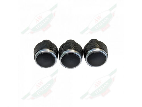 ferrari 267683K climate control knobs 3 black and silver circles