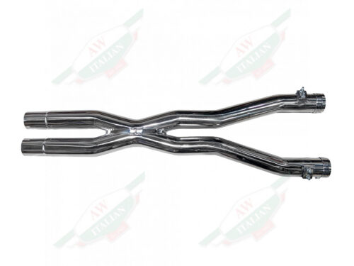 ferrari LA0112CSCENT larini silver exhaust pipes x shape