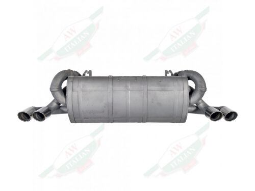 ferrari 156072 silver muffler with pipes and quad tips