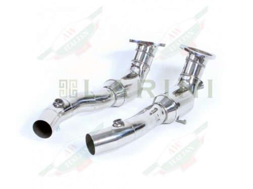 ferrari LA0113SCAT polished exhaust pipes catalytic converters