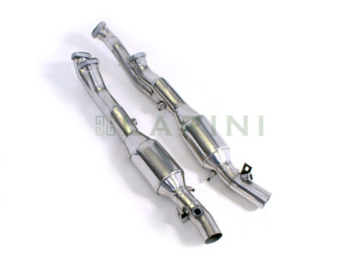 ferrari LA0142SCAT polished exhaust pipes with catalytic converters