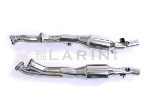 ferrari LA0142SCAT polished exhaust pipes with catalytic converters
