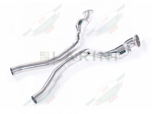 ferrari LA0306SCAT polished exhaust pipes with catalytic converters