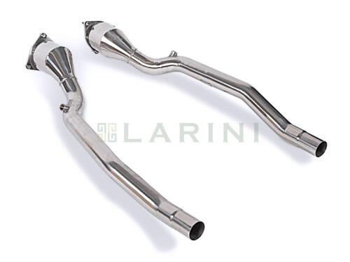 ferrari LA8006SCAT polished exhaust pipes with catalytic converters