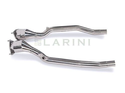 ferrari LA8006SCAT polished exhaust pipes with catalytic converters