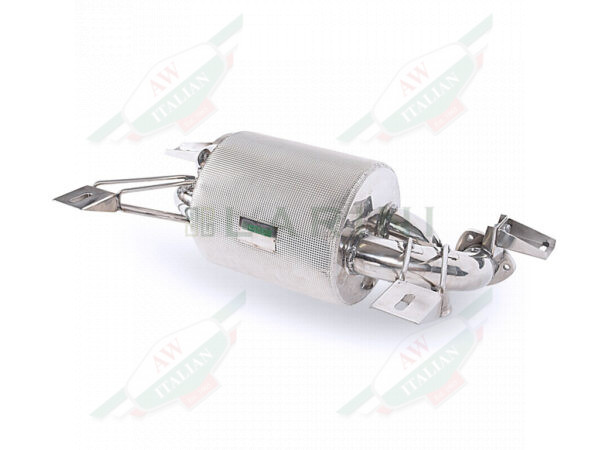 lambo LA0214GT2 polished stainless steel muffler with pipes
